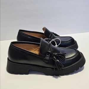 Mudd Black Chunky Loafers With  Tassel